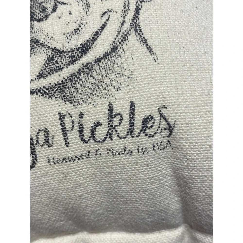 Nutcracker Artisan Pillow Screen Printed By Hand Natural Cotton Canvas Decor USA
